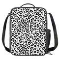 White Leopard Print Crossbody Lunch Bag