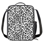 White Leopard Print Crossbody Lunch Bag