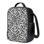 White Leopard Print Crossbody Lunch Bag