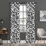 White Leopard Print Curtain
