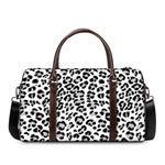 White Leopard Print Duffle Bag