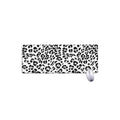 White Leopard Print Extended Mouse Pad