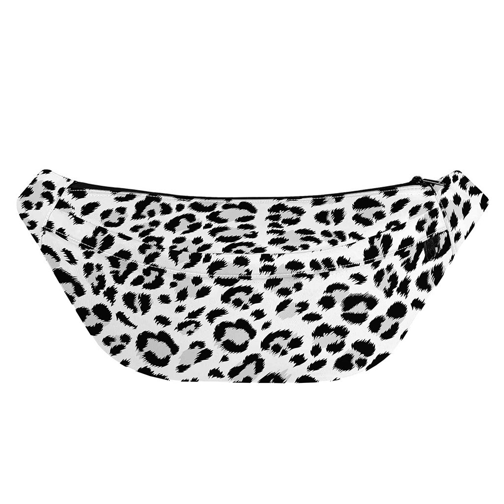 White Leopard Print Fanny Pack