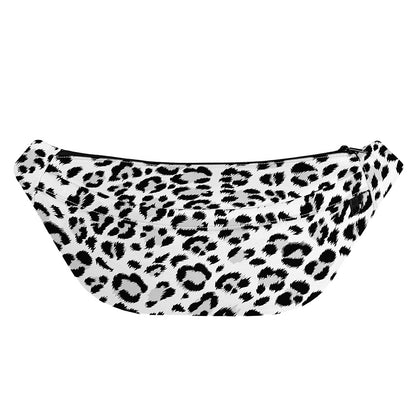 White Leopard Print Fanny Pack