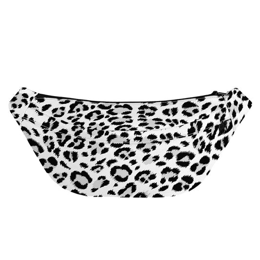 White Leopard Print Fanny Pack