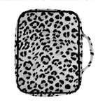 White Leopard Print Front Pocket Bible Bag