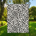 White Leopard Print Garden Flag