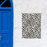 White Leopard Print Garden Flag