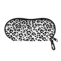 White Leopard Print Glasses Case