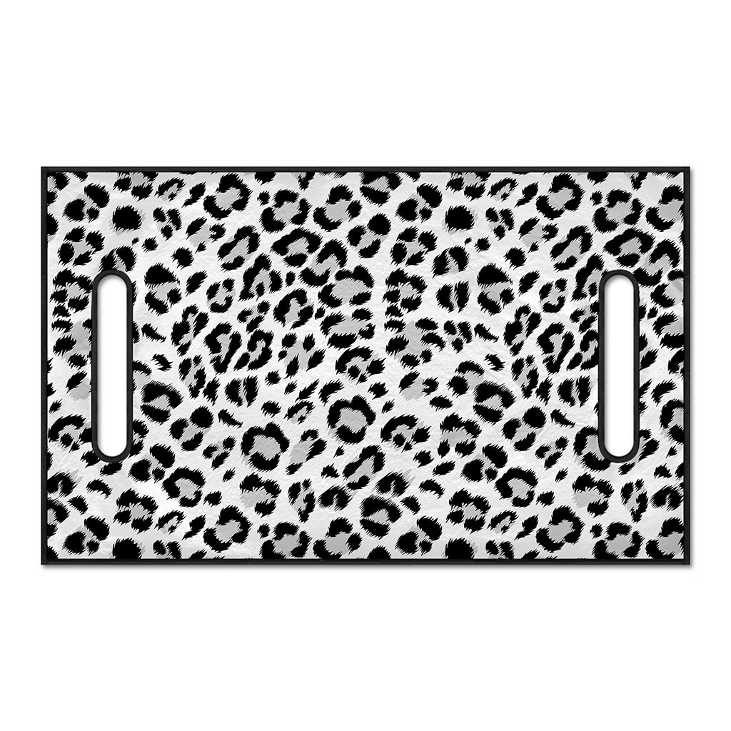 White Leopard Print Golf Cart Seat Cover