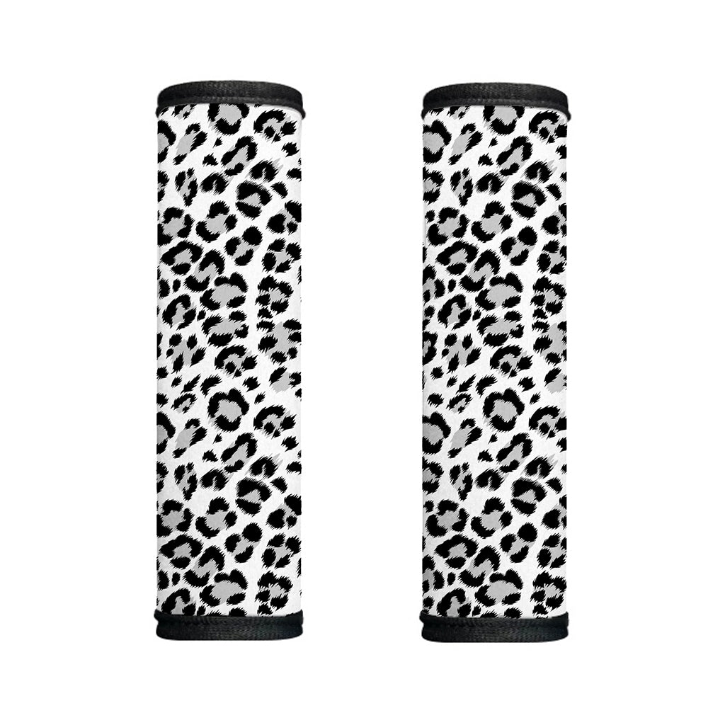 White Leopard Print Handle Covers