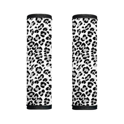 White Leopard Print Handle Covers