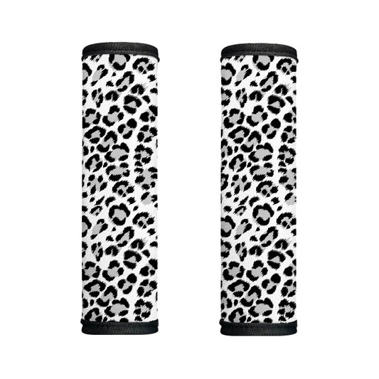 White Leopard Print Handle Covers