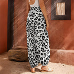 White Leopard Print Harem Pants