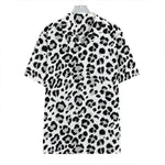 White Leopard Print Hawaiian Shirt