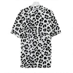 White Leopard Print Hawaiian Shirt