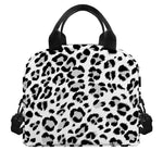 White Leopard Print Insulated Lunch Bag