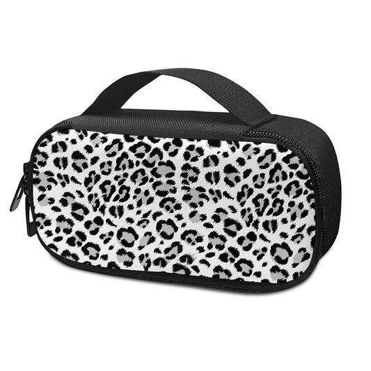 White Leopard Print Insulin Cooler Travel Case