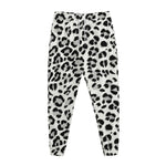 White Leopard Print Jogger Pants