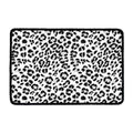 White Leopard Print Kitchen Mat