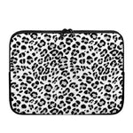 White Leopard Print Laptop Sleeve