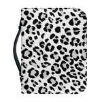 White Leopard Print Leather Bible Cover
