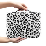 White Leopard Print Leather Bible Cover