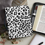 White Leopard Print Leather Bible Cover