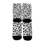 White Leopard Print Long Socks