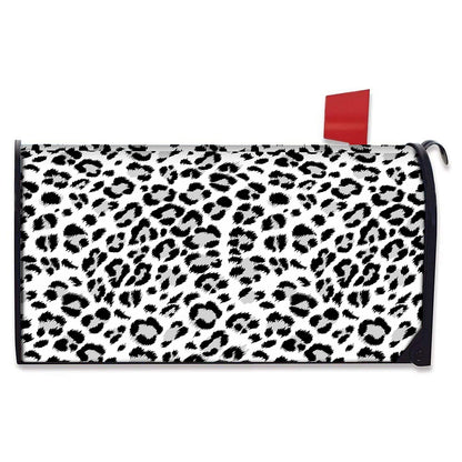 White Leopard Print Mailbox Cover