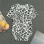 White Leopard Print Men's Bodysuit