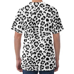 White Leopard Print Men's Velvet T-Shirt