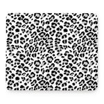 White Leopard Print Mouse Pad