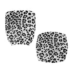 White Leopard Print Office Chair Cover