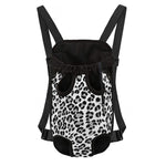 White Leopard Print Pet Carrier Backpack