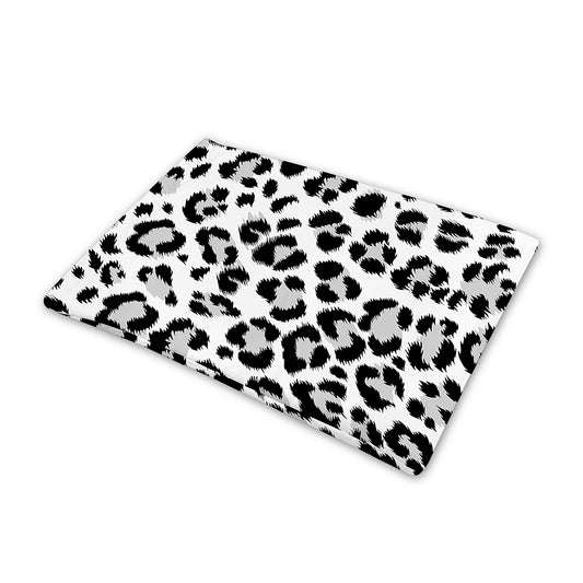 White Leopard Print Pet Cooling Mat Cover