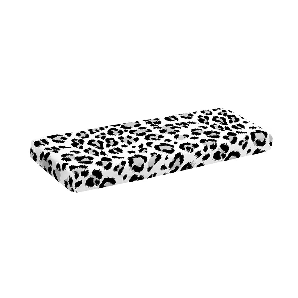 White Leopard Print Piano Keyboard Cover