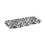 White Leopard Print Piano Keyboard Cover