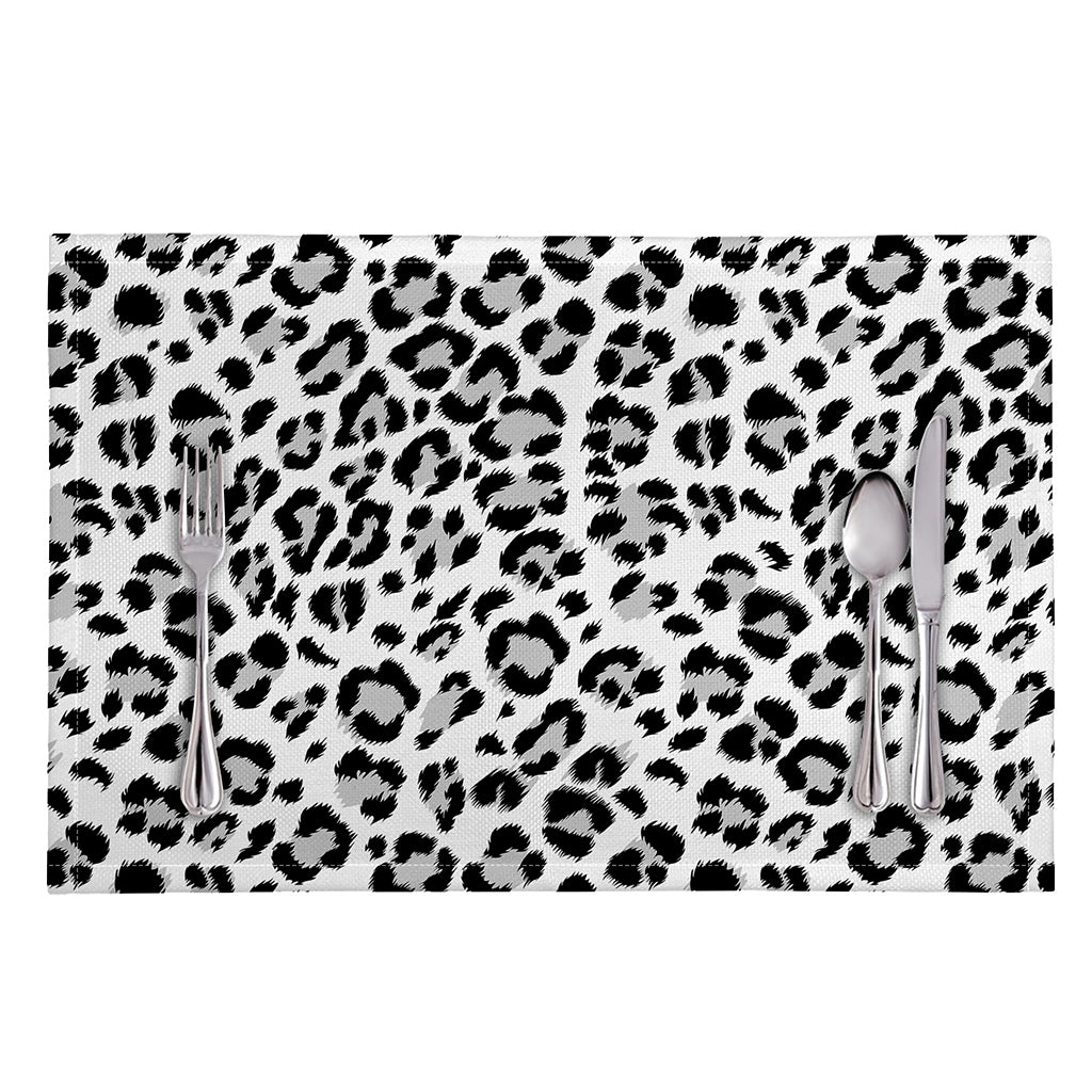 White Leopard Print Placemat