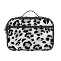 White Leopard Print Portable Lunch Bag