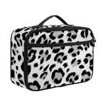 White Leopard Print Portable Lunch Bag