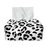 White Leopard Print Rectangle Tissue Box Cover