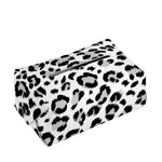 White Leopard Print Rectangle Tissue Box Cover