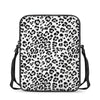 White Leopard Print Rectangular Crossbody Bag