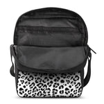 White Leopard Print Rectangular Crossbody Bag