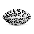 White Leopard Print Rugby Ball