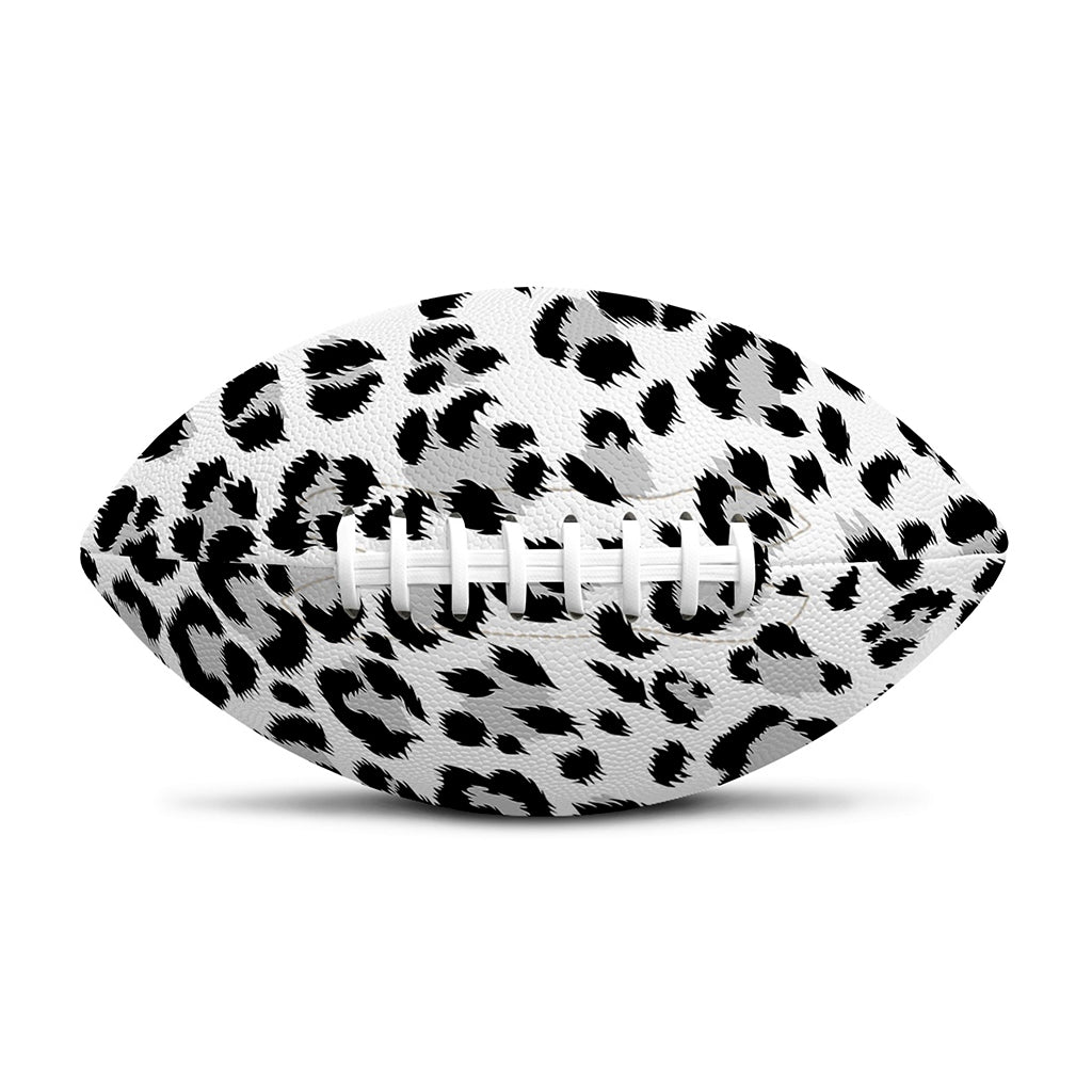 White Leopard Print Rugby Ball