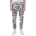 White Leopard Print Joggers