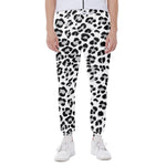 White Leopard Print Scuba Joggers