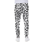 White Leopard Print Scuba Joggers